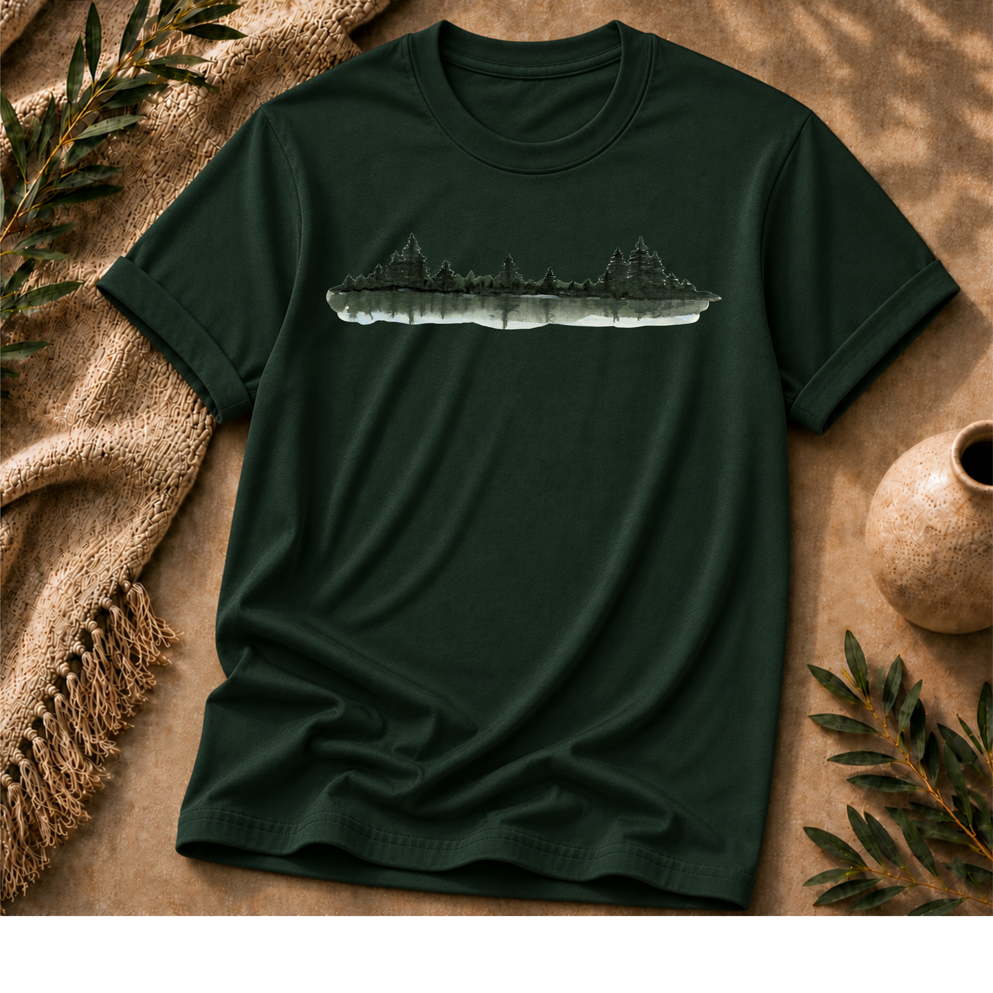 Misty Forest Lake Tee T-Shirt