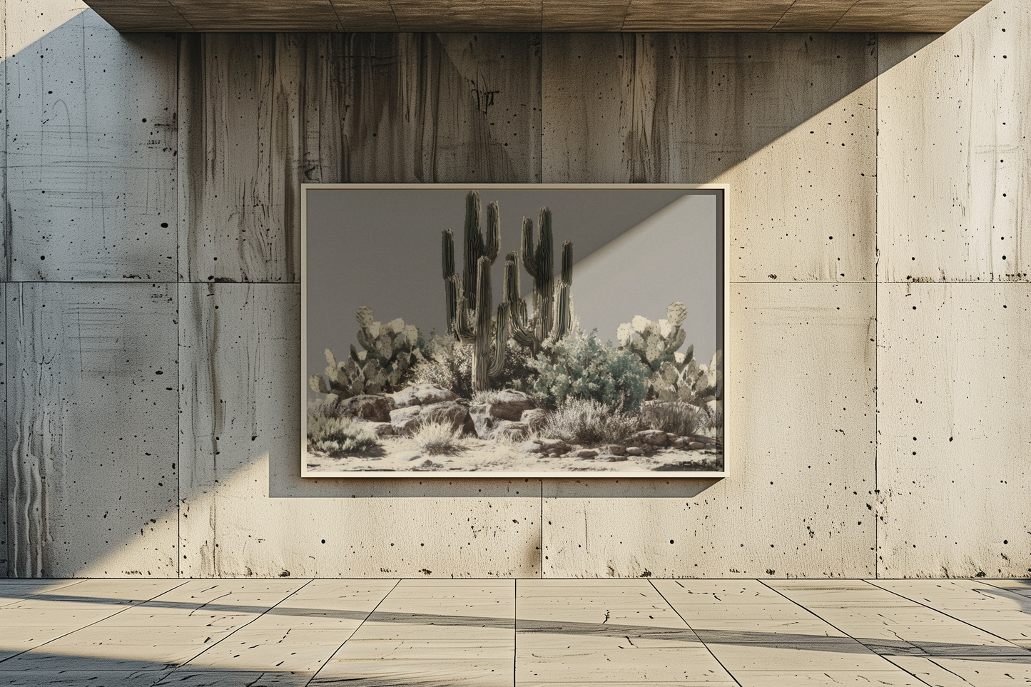 Cactus Rock Garden Matte Canvas Print — Stretched 1.25"