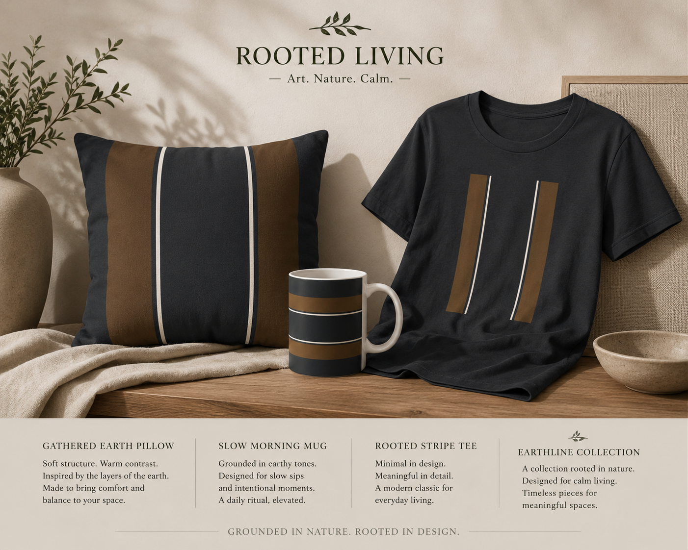Earthline Rooted Stripe Tee