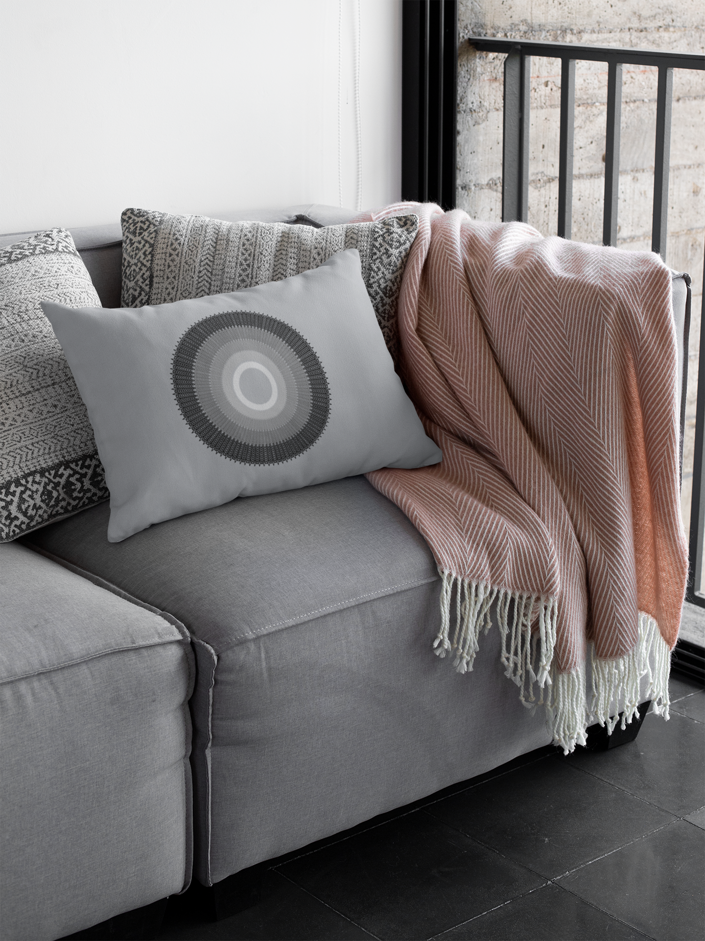 Modern Geometric Lumbar Pillow - Stylish Home Decor