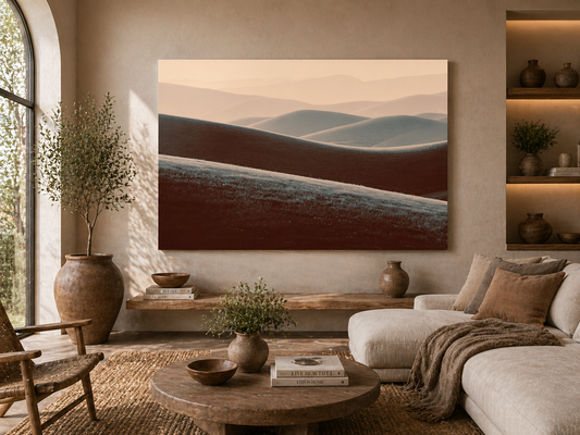 Minimalist Monochrome Landscape Matte Canvas