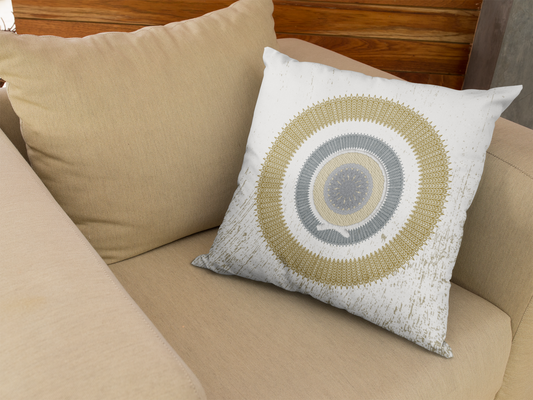 Knitted Circles Pillow