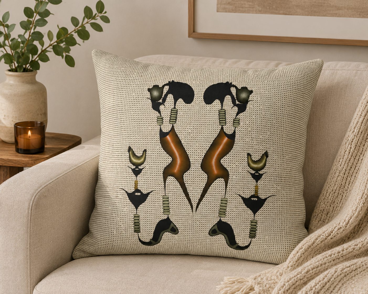 Rooted Echo - Gathered  Forms Pillowcase