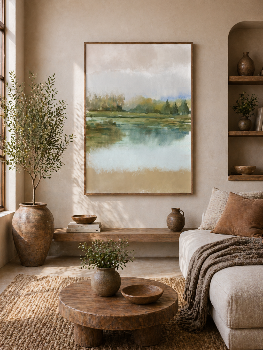 Misty Wetland at Dawn Canvas Print