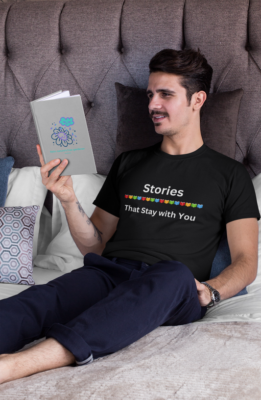 Book Lover T-Shirt - Stories That Stay With You Graphic Tee