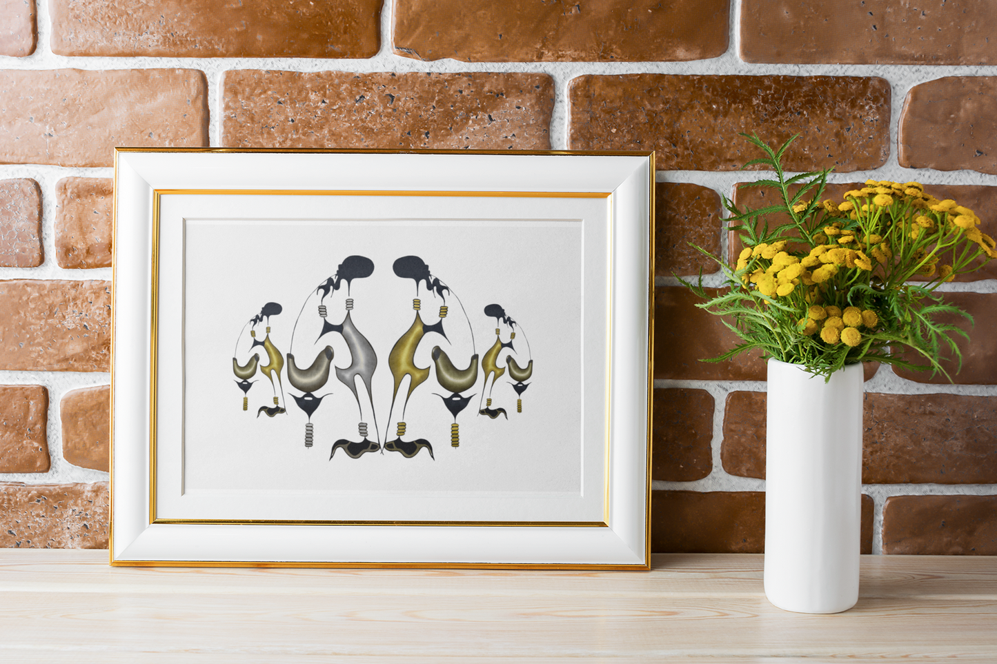 Abstract Framed Canvas Art Print - Multi-Color Decor