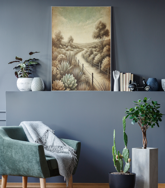 Succulent Garden Walkway Canvas Artwork